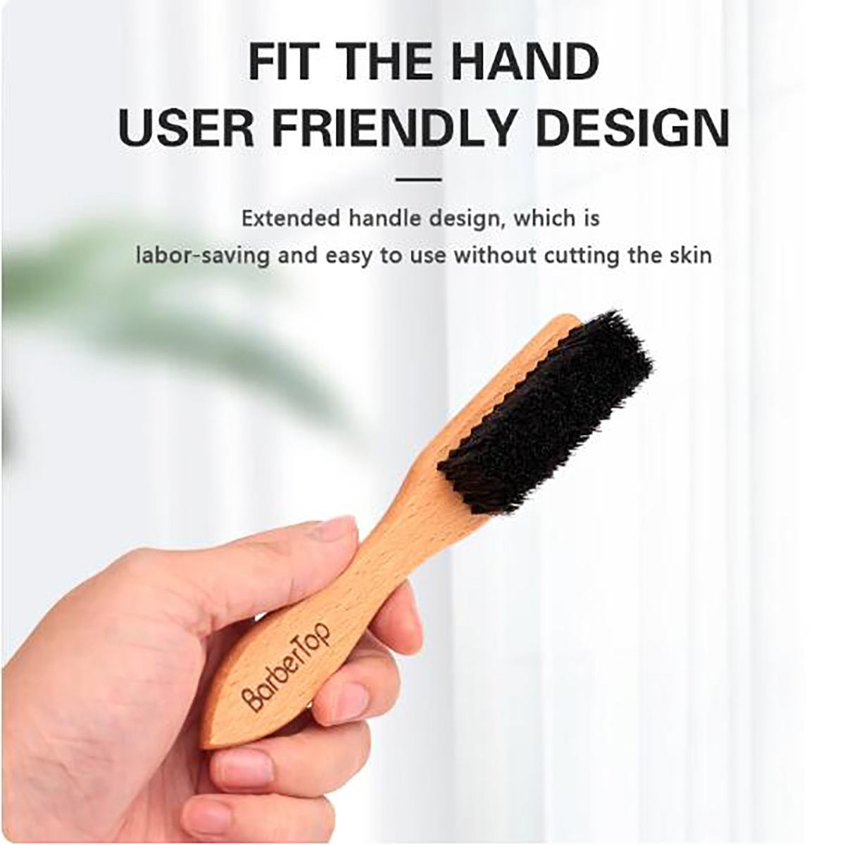 Men'S Grooming Hair - صالون الحلاقة مقبض خشبي شعيرات الخنزير