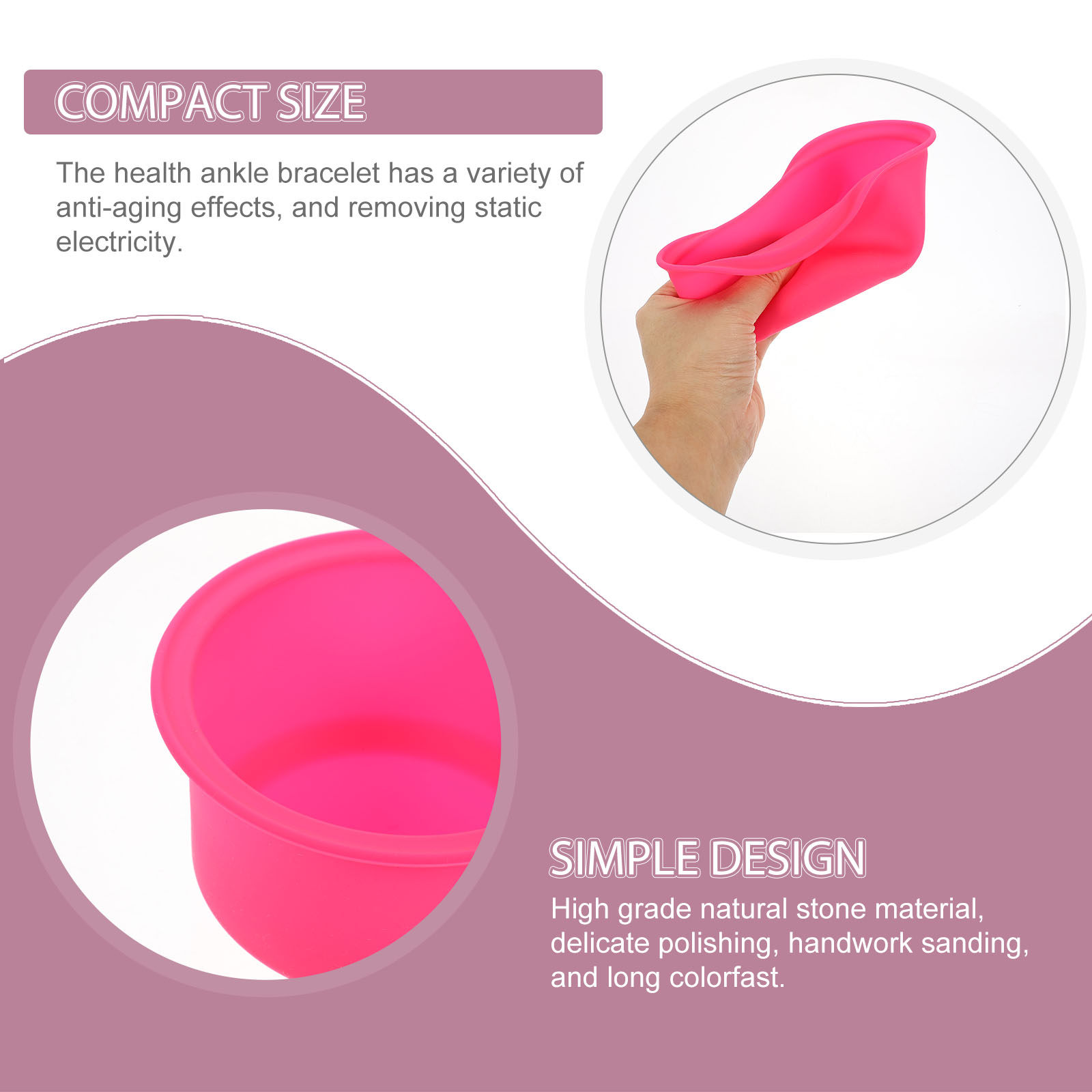 Hair Wax Stick - وعاء سيليكون وردي لصهر الشمع، مقاوم