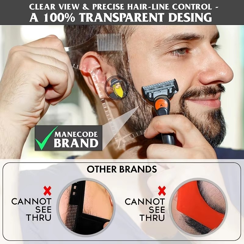 Men'S Grooming Makeup - 1 قطعة/2 قطع/3 قطع مشط بلاستيكي