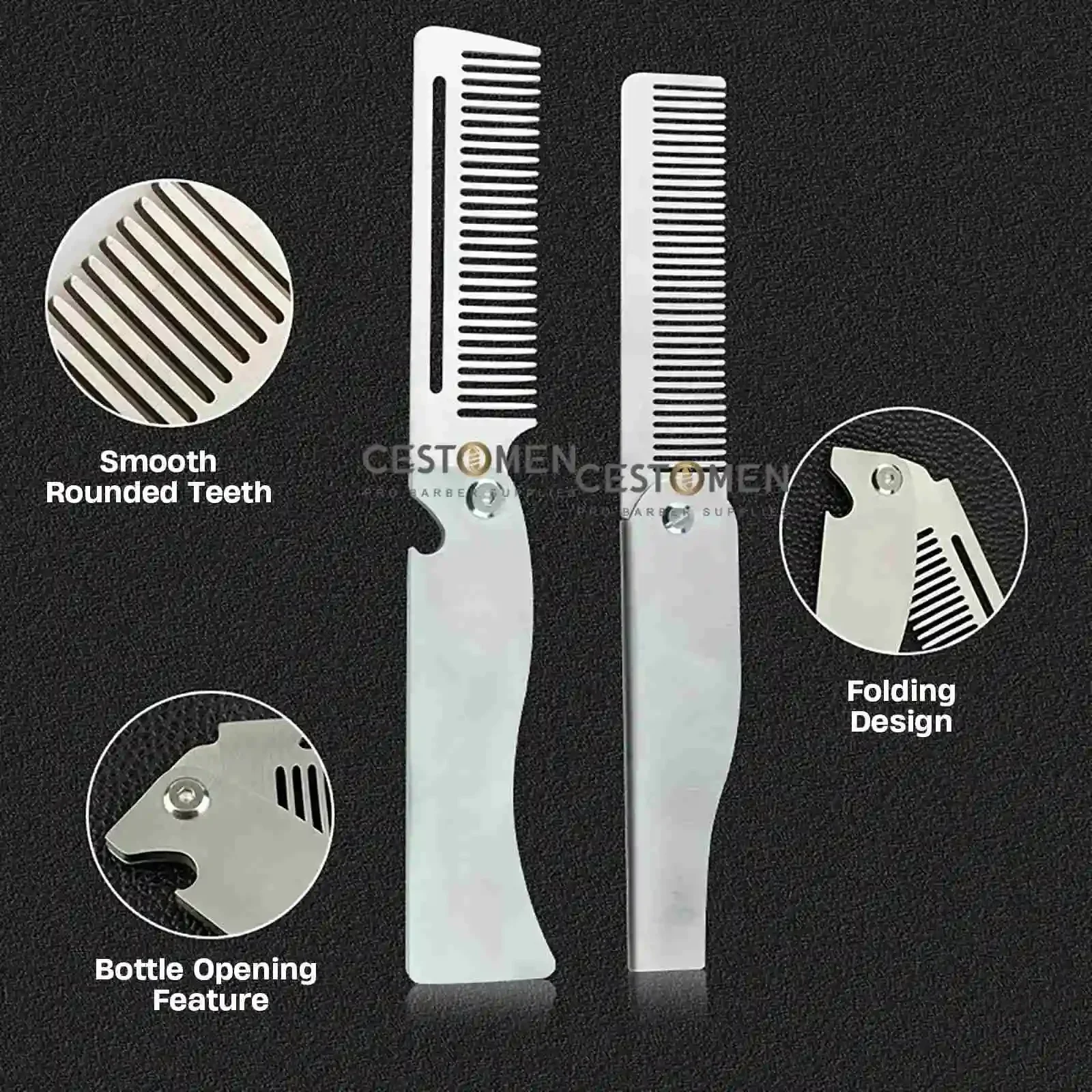 نوع جديد 1/2 قطعة أمشاط الصلب  - مراجعة Men'S Grooming Hair وسعره