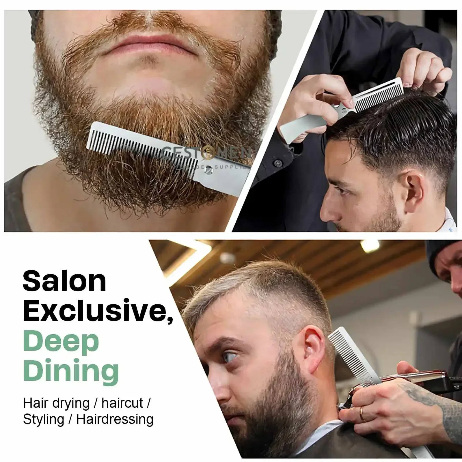 نوع جديد 1/2 قطعة أمشاط الصلب  - مراجعة Men'S Grooming Hair وسعره